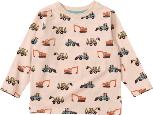 Langarmshirt Pro Climate mit Traktor-Muster, beige, Gr. 110 ALANA