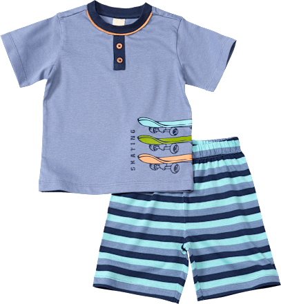 Schlafanzug mit Skateboard-Motiv, blau, Gr. 104 ALANA