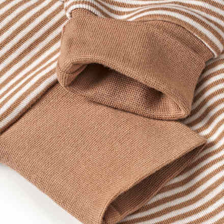 Wickelbody mit Mitwachsfunktion, braun, Gr. 50/56 ALANA