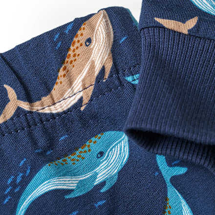 Schlafanzug Pro Climate mit Wal-Muster, blau, Gr. 104 ALANA