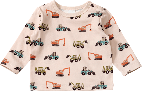 Langarmshirt Pro Climate mit Traktor-Muster, beige, Gr. 80 ALANA