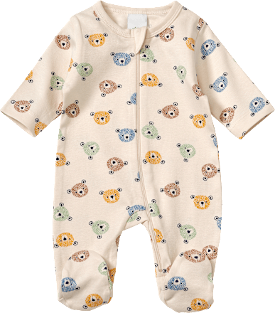 Schlafanzug mit Bären-Muster, beige, Gr. 46/48 ALANA