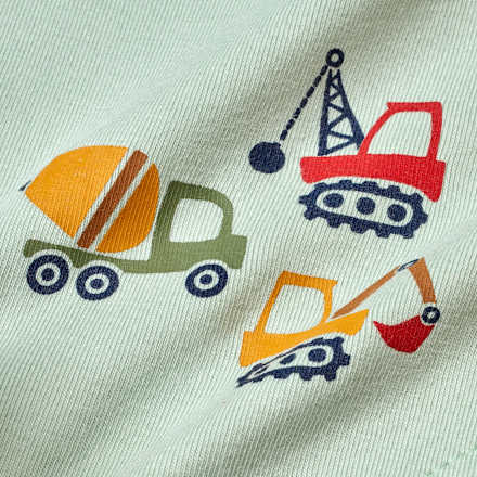 Halstuch zum Wenden mit Bagger-Motiv, grün ALANA