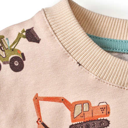Schlafanzug Pro Climate mit Baustellenfahrzeug-Muster, beige, Gr. 92 ALANA