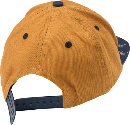 Basecap mit Palmen-Muster, orange + blau, 52/53 PUSBLU