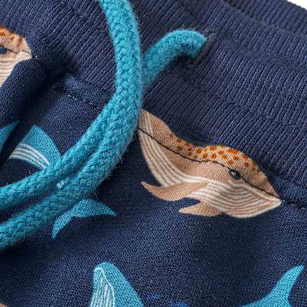 Jogginghose mit Wal-Muster, blau, Gr. 128 ALANA