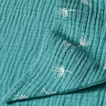 Schal aus Musselin mit Pusteblumen-Muster, blau ALANA