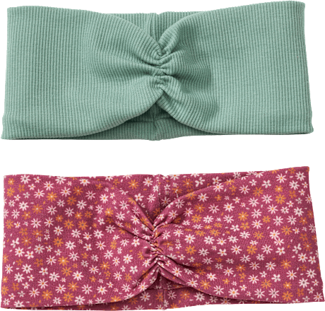 Stirnbänder, grün + rosa, Gr. 54/55 ALANA