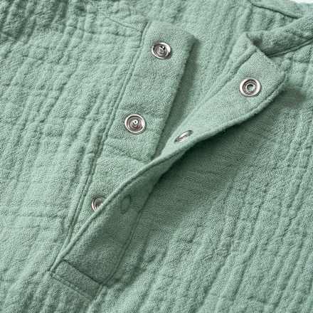 Body Kurzarm aus Musselin, grün, Gr. 86/92 ALANA