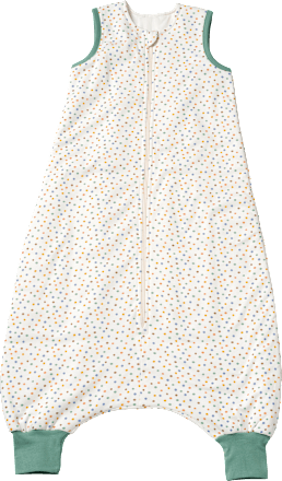 Schlafsack mit Beinen 1,5 TOG mit Punkte-Muster, weiß, 100 cm ALANA
