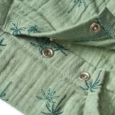 Body Kurzarm aus Musselin mit Palmen-Muster, grün, Gr. 74/80 ALANA