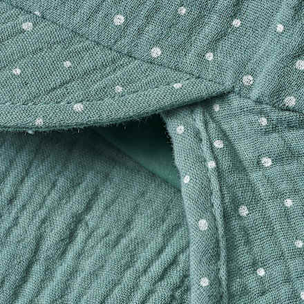 Schirmmütze aus Musselin mit Punkte-Muster, blau, Gr. 52/53 ALANA