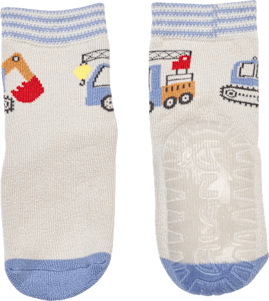 Stoppersocken mit Fahrzeug-Motiv, grau, Gr. 21/22 ALANA