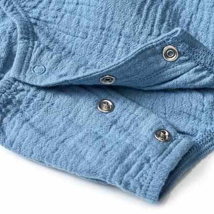 Body Kurzarm aus Musselin, blau, Gr. 86/92 ALANA