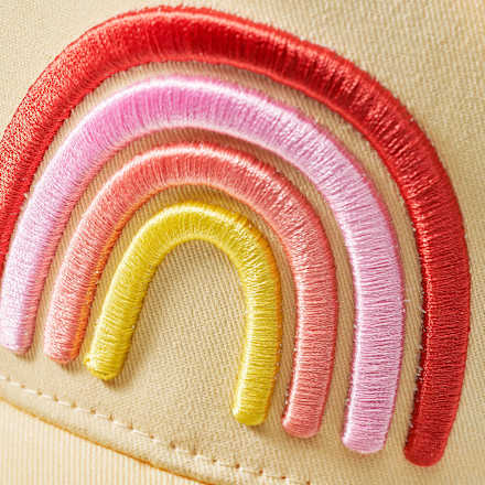 Basecap mit Regenbogen-Stickerei, gelb, Gr. 54/55 PUSBLU