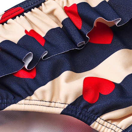Schwimmwindel mit Herz-Muster, blau, Gr. 74/80 PUSBLU