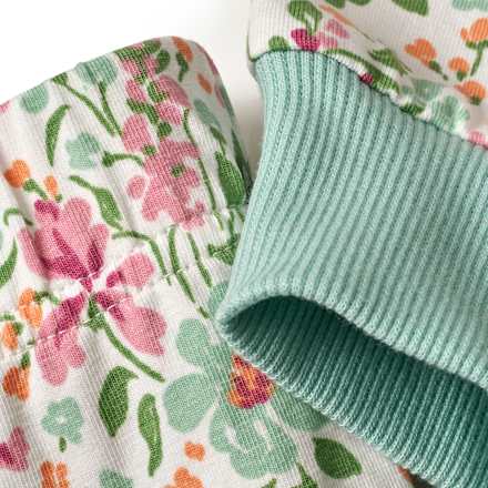 Schlafanzug Pro Climate mit Blumen-Muster, weiß, Gr. 104 ALANA