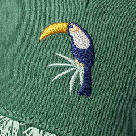 Basecap mit Tukan-Stickerei, grün, Gr. 54/55 PUSBLU