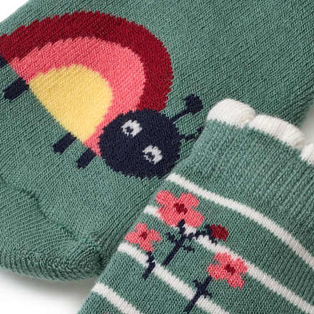 Stoppersocken mit Regenbogen-Motiv, grün, Gr. 23/24 ALANA