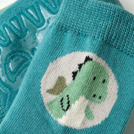 Stoppersocken mit Drachen-Motiv, blau, Gr. 23/24 ALANA