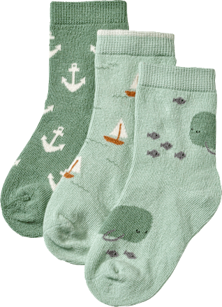 Socken mit maritimen Mustern, grün, Gr. 19/22 ALANA