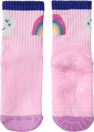 Stoppersocken mit Regenbogen-Muster, rosa, Gr. 21/22 ALANA