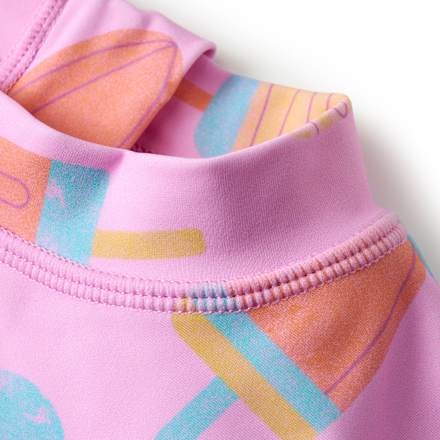 UV Badeoverall mit Eis-Muster, rosa, Gr. 98/104 PUSBLU