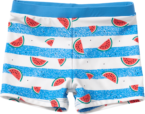 Badehose mit Wassermelonen-Muster, blau & weiß, Gr. 122/128 PUSBLU