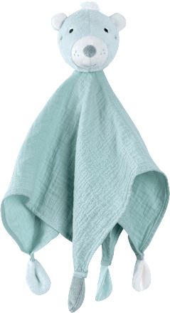 Schmusetuch Eisbär, blau fehn