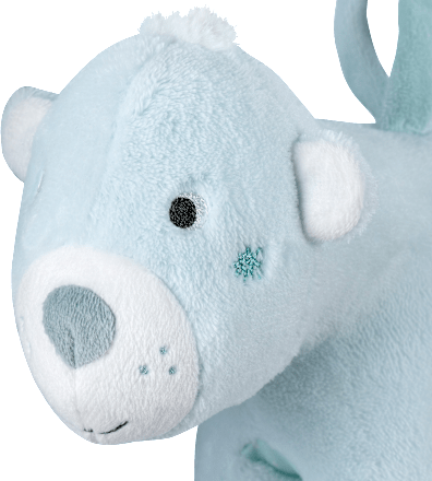 Spieluhr Eisbär mit Melodie „Träumerei“, blau fehn