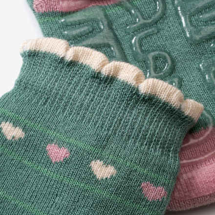 Stoppersocken mit Regenbogen-Motiv, grün, Gr. 25/26 ALANA