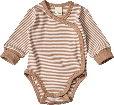 Wickelbody mit Mitwachsfunktion, braun, Gr. 62/68 ALANA