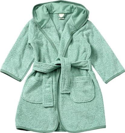 Bademantel aus Frottee, grün, Gr. 134/140 ALANA