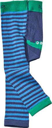 Leggings mit Krokodil-Motiv, blau & grün, Gr. 98/104 ALANA