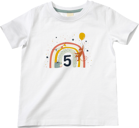 Geburtstags T-Shirt 5 Jahre, weiß, Gr. 116 ALANA