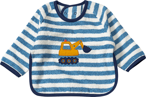 Ärmellätzchen mit Bagger-Applikation, blau ALANA