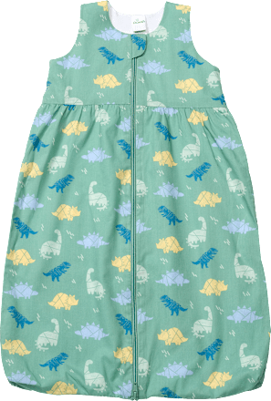 Schlafsack 1 TOG mit Dinosaurier-Muster, grün, 90 cm ALANA