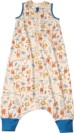 Schlafsack mit Beinen 1 TOG mit Dschungel-Muster, beige, 110 cm ALANA