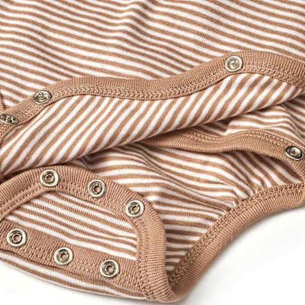 Wickelbody mit Mitwachsfunktion, braun, Gr. 62/68 ALANA