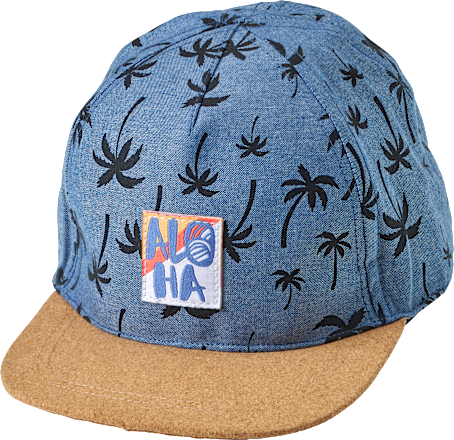 Basecap mit Palmen-Muster, blau, Gr. 54/55 PUSBLU