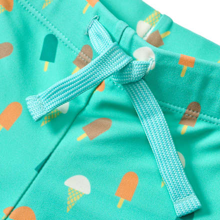 Badehose mit Eis-Muster, grün, Gr. 122/128 PUSBLU