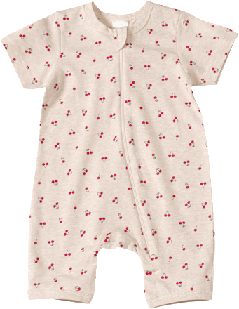 Schlafanzug mit Kirschen-Muster, beige, Gr. 74/80 ALANA