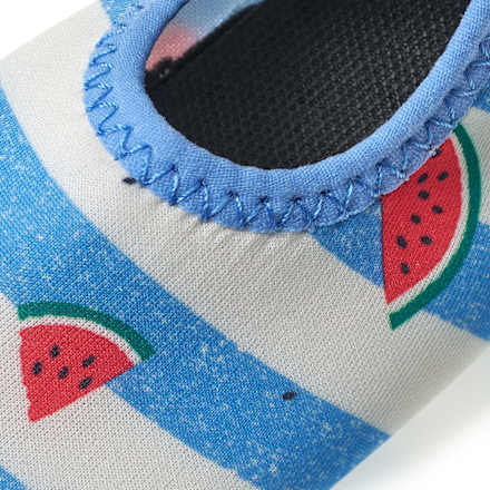 Badeschuhe mit Melonen-Muster, blau & rot, Gr. 25/26 PUSBLU