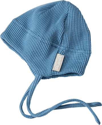 Erstlingsmütze mit Waffel-Struktur, blau, Gr. 38/39 ALANA