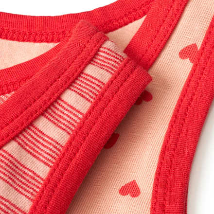 Unterhemden mit Herz-Muster, pink, Gr. 98/104 ALANA