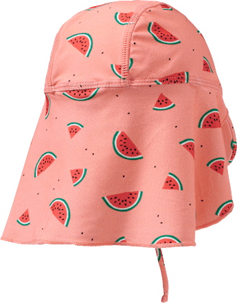 UV Mütze mit Nackenschutz & Melonen-Muster, rosa, Gr. 48/49 PUSBLU