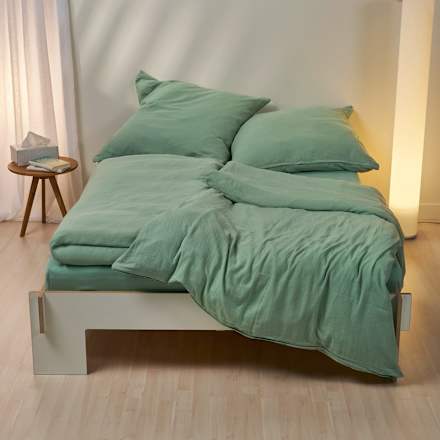 Spannbettlaken Übergröße, grün, 140 x 200 cm ALANA