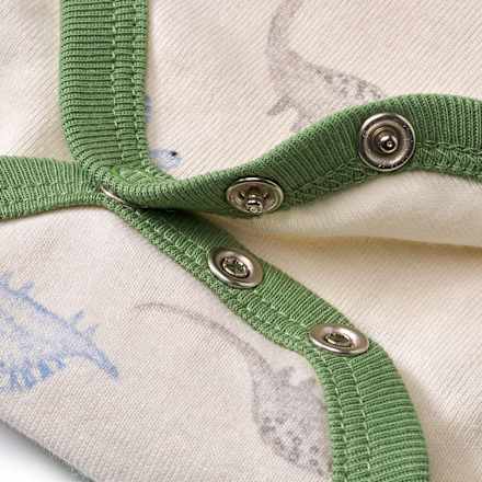 Body Kurzarm mit Dinosaurier-Muster, beige, Gr. 86/92 ALANA