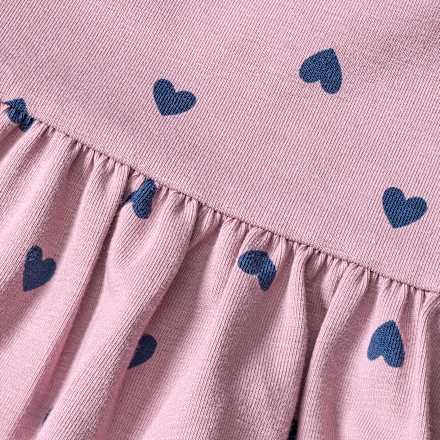 Kleid Pro Climate mit Herz-Muster, lila, Gr. 128 ALANA