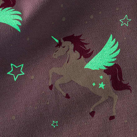 Schlafanzug mit Glow-in-the-Dark Einhorn-Muster, rosa, Gr. 122/128 PUSBLU